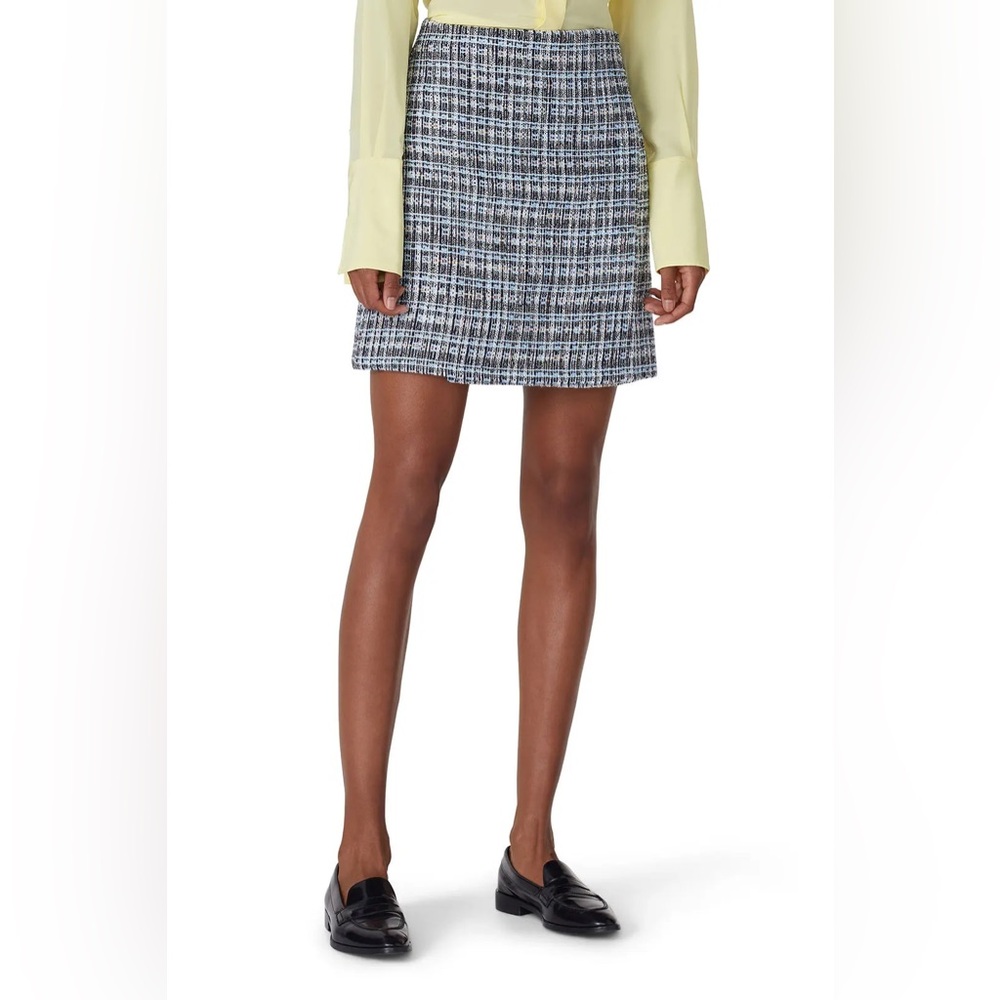 Adam Lippes Collective Blue Tweed Skirt